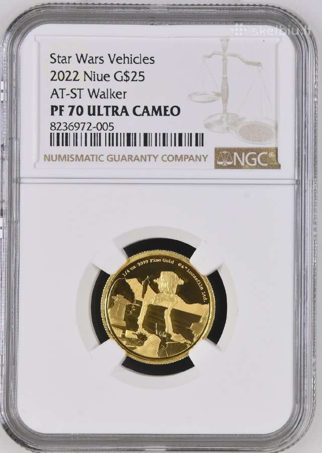 3 Auksinės Star Wars Niue monetos Ngc Pf70 - nuotraukos Nr. 3