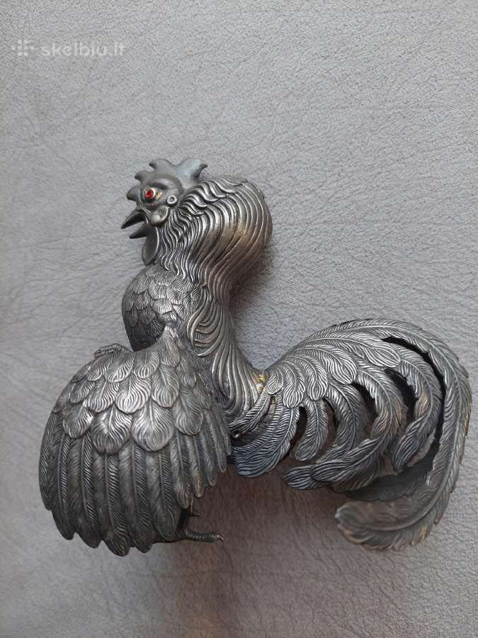 Kovinio gaidžio statulėle - nuotraukos Nr. 2