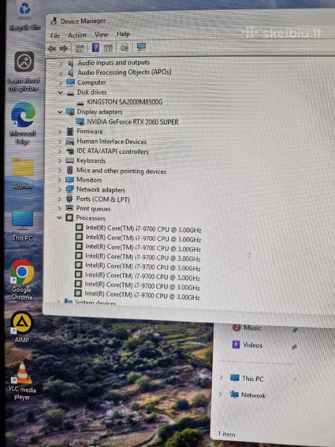 I7-9700*2060super*32gbram - nuotraukos Nr. 4