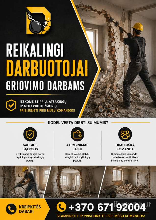 Griovimo darbai, statybinių šiūkšlių išvežimas - nuotraukos Nr. 2