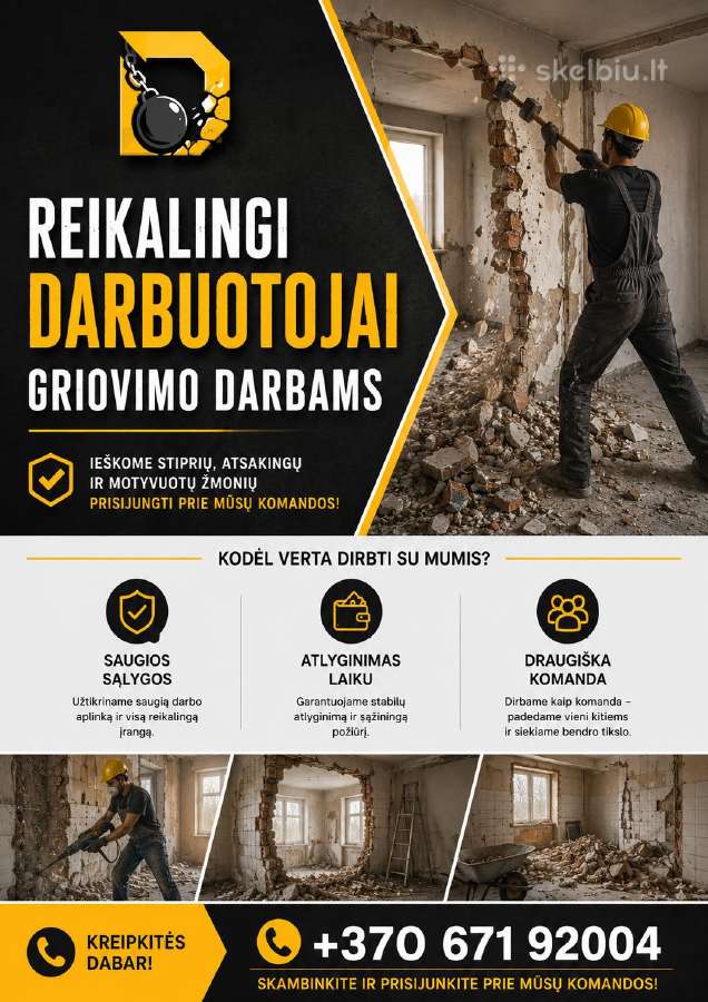 Griovimo darbai, statybinių šiūkšlių išvežimas - nuotraukos Nr. 2