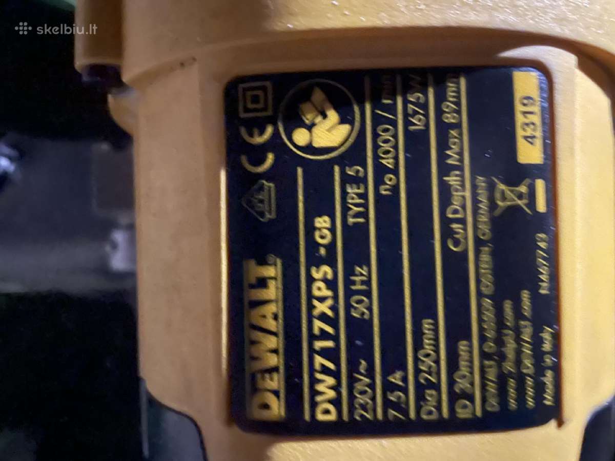 Dewalt De717xps skersavimo staklės su stalu - nuotraukos Nr. 3