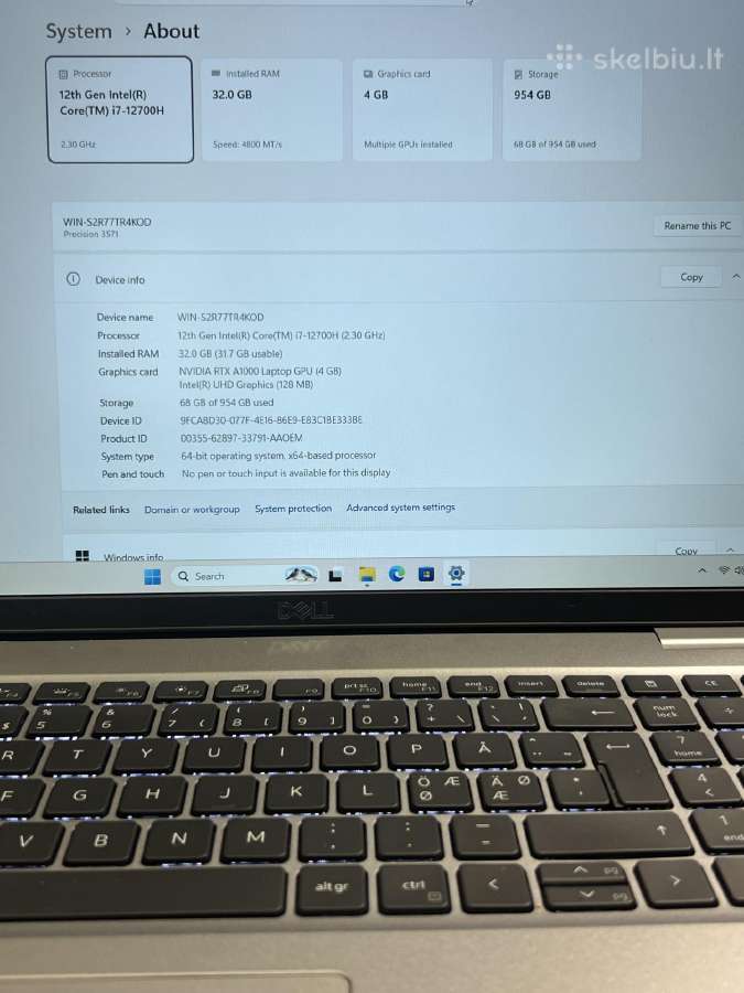 Dell Precision 3571 - nuotraukos Nr. 6