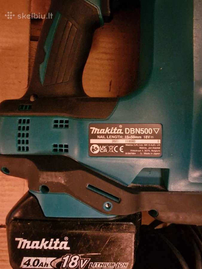Makita Dbn500 18 V akumuliatorinė viniakalė - nuotraukos Nr. 2