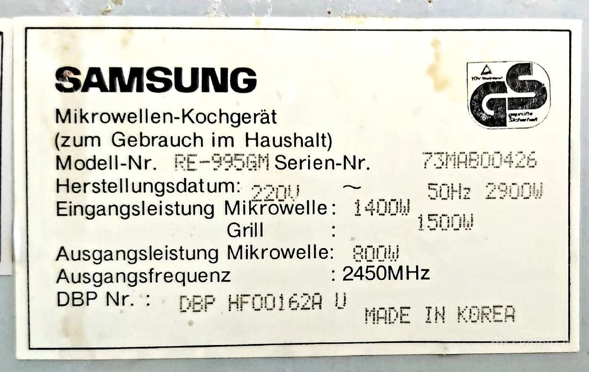 Samsung mikrobangų krosnelė su griliu – 100 € - nuotraukos Nr. 4