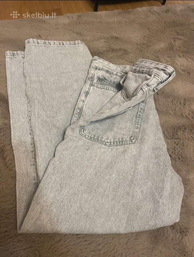 Pull&bear šviesiai pilki vyriški buggy džinsai - nuotraukos Nr. 2