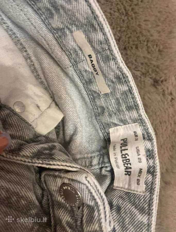 Pull&bear šviesiai pilki vyriški buggy džinsai - nuotraukos Nr. 4