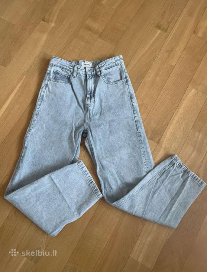 Pull&bear šviesiai pilki vyriški buggy džinsai - nuotraukos Nr. 6