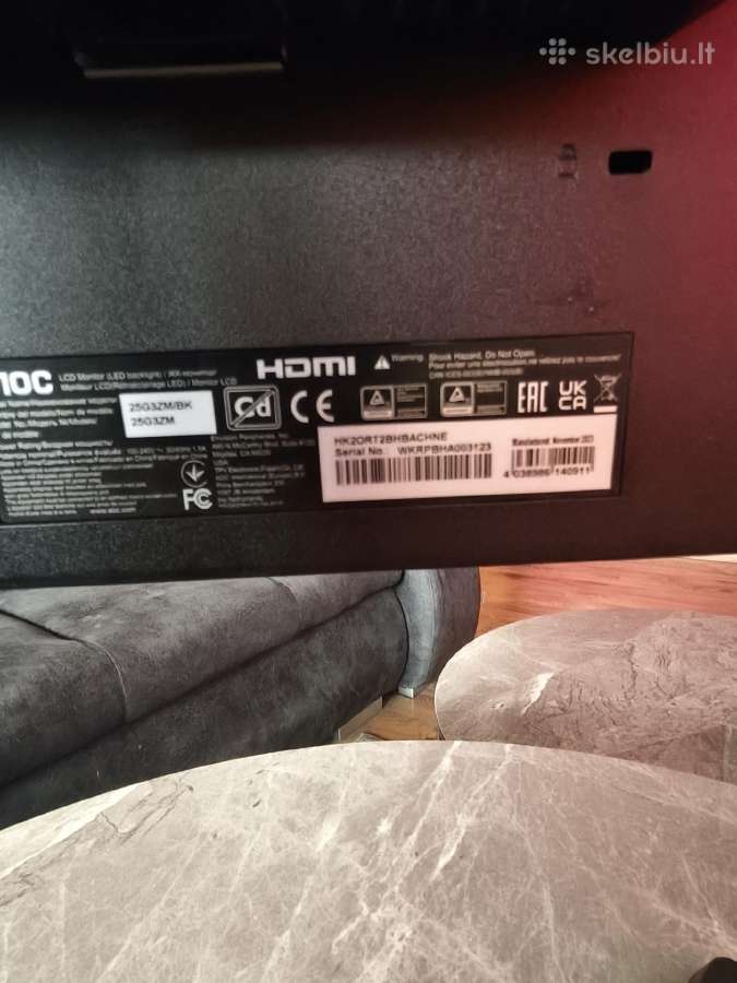 Aoc 25g3zm/bk - nuotraukos Nr. 2