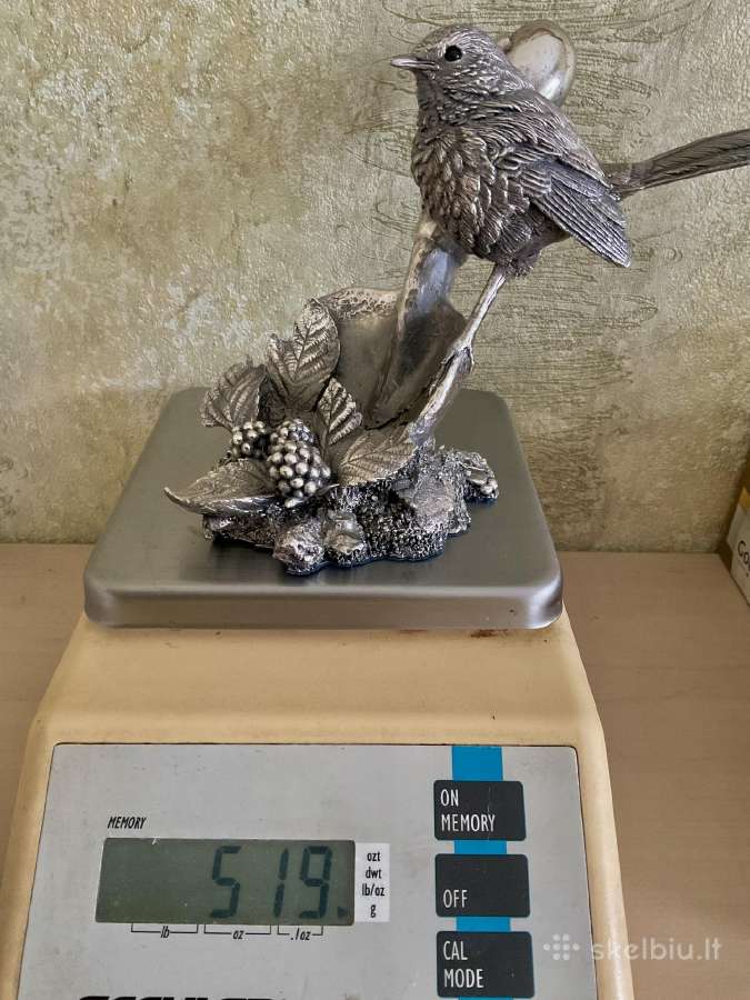 Sidabrinis(925)paukštukas ant lopeteles. - nuotraukos Nr. 10