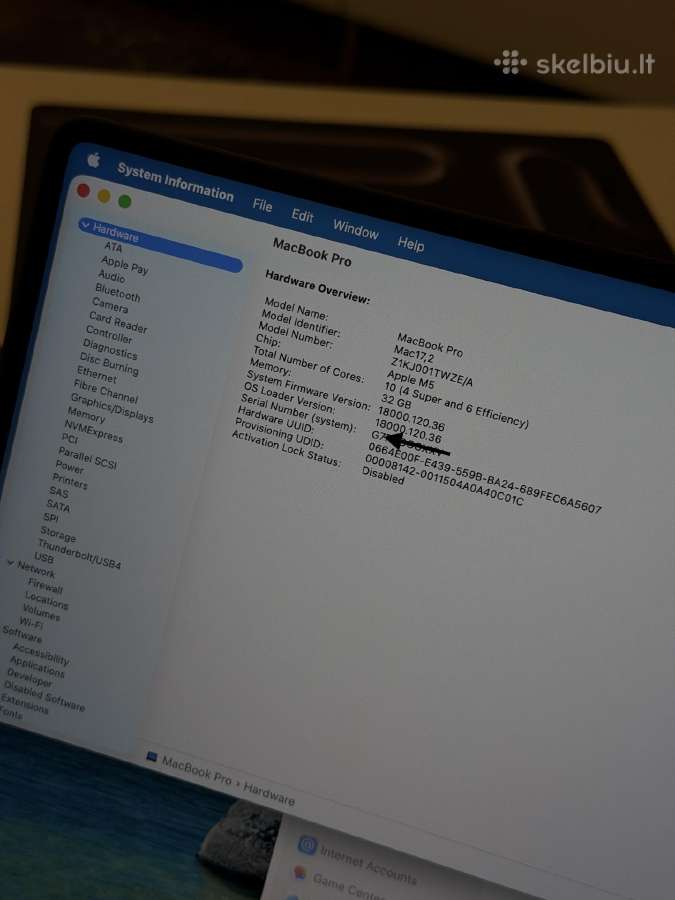 Apple MacBook Pro 14" M5 2025 32gb 1tb SSD Nanotex - nuotraukos Nr. 11