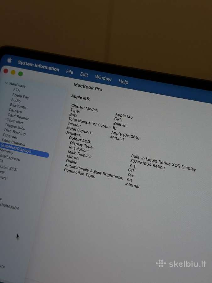 Apple MacBook Pro 14" M5 2025 32gb 1tb SSD Nanotex - nuotraukos Nr. 12