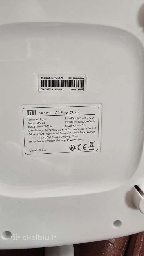 Xiaomi karšto oro gruzdintuvė - nuotraukos Nr. 3