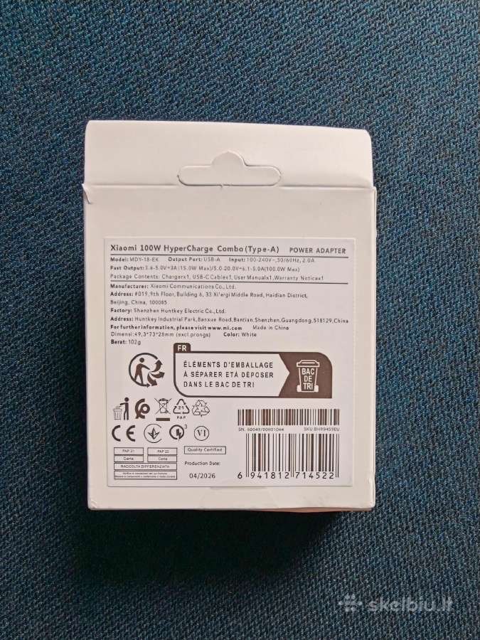 Xiaomi 100w Hypercharge combo type-a - nuotraukos Nr. 2