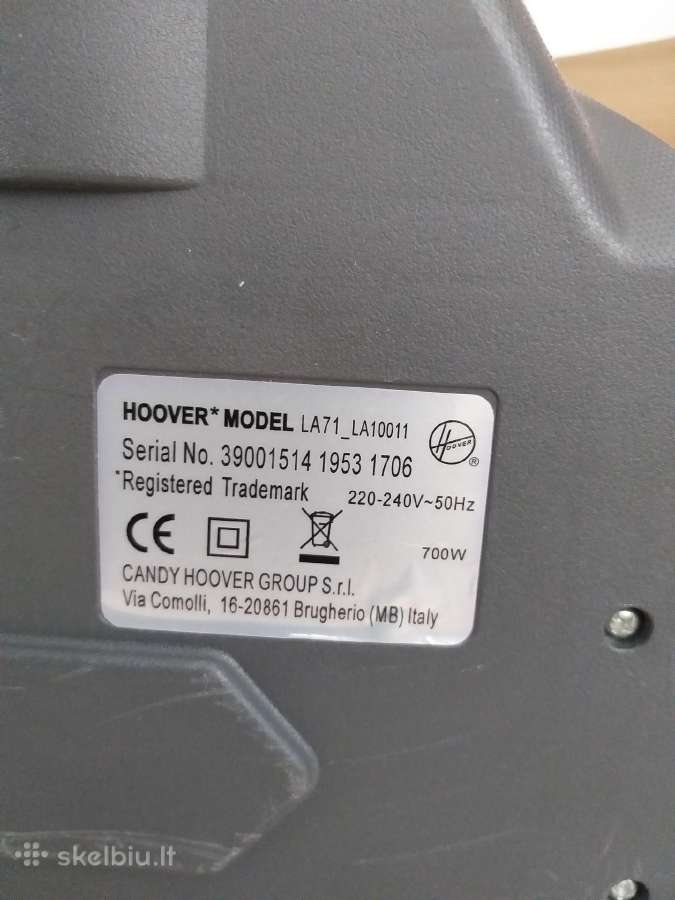 Dulkių siurblys Hoover La71_la10011 - nuotraukos Nr. 7