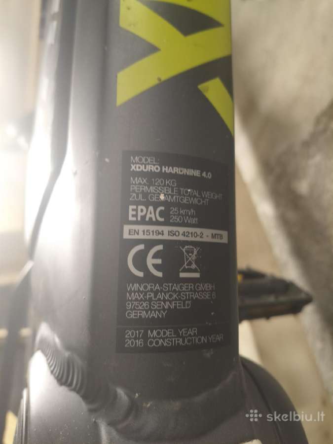 Haibike xduro hardseven 4.0 2017 bosch - nuotraukos Nr. 10