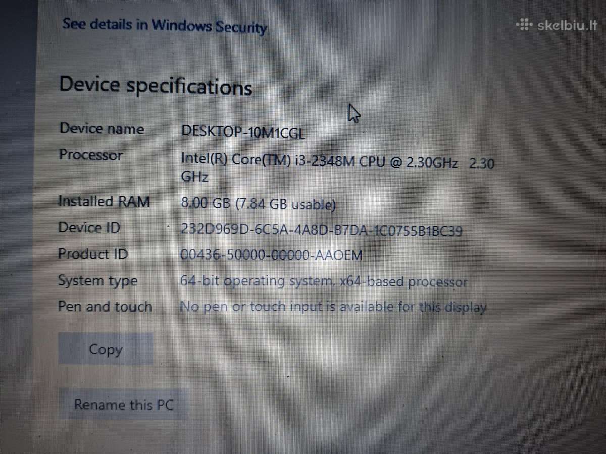 Lenovo Thinkpad E530c (i3 /SSD 120 / 8gb RAM) - nuotraukos Nr. 2