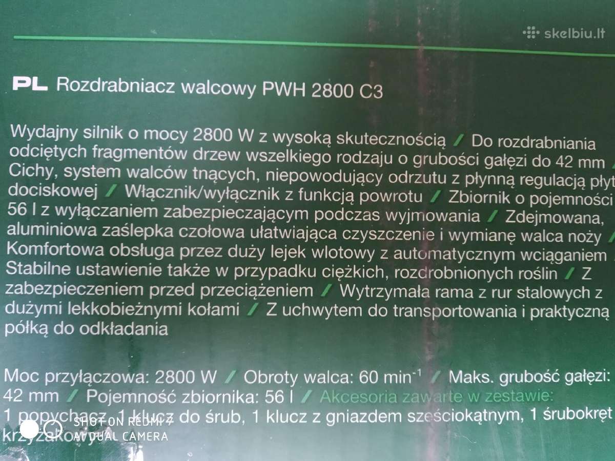 Šakų smulkintuvas Parkside. - nuotraukos Nr. 9