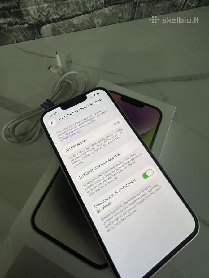 iPhone 14 128gb 81% White - nuotraukos Nr. 12