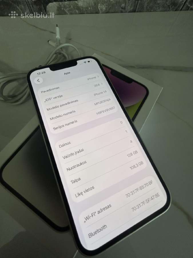 iPhone 14 128gb 81% White - nuotraukos Nr. 10