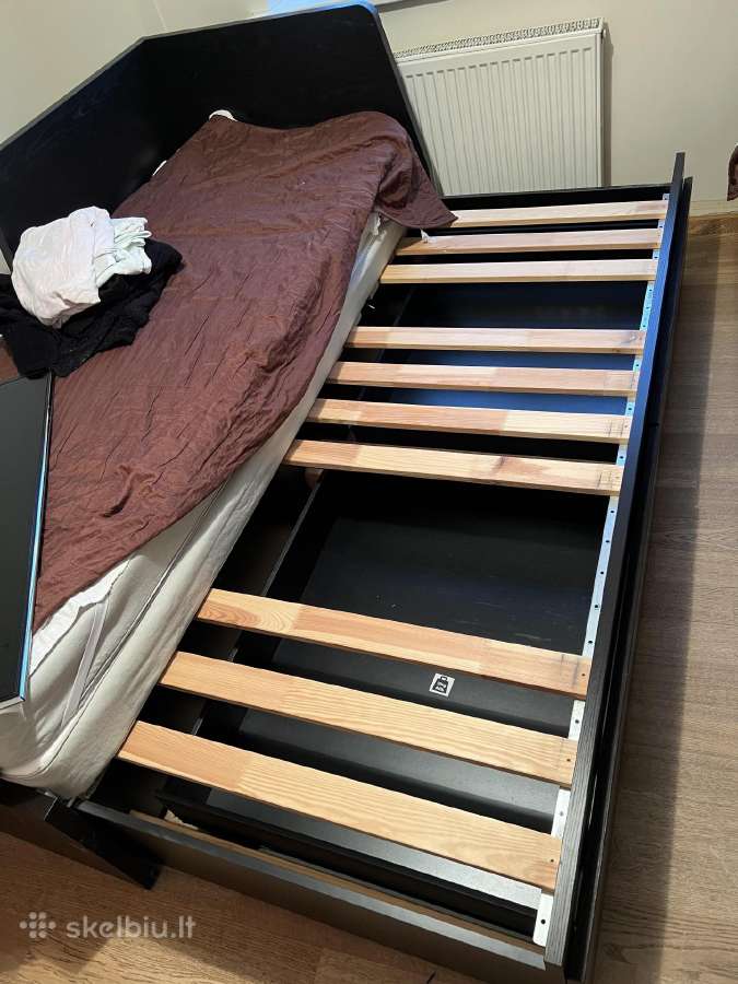 Dvi dvigulės lovos su čiužiniais - nuotraukos Nr. 2
