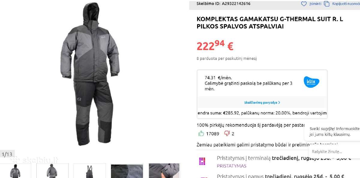 Šilti,kvėpuojantys, kostiumai Gamakatsu, Dam M- L - nuotraukos Nr. 3