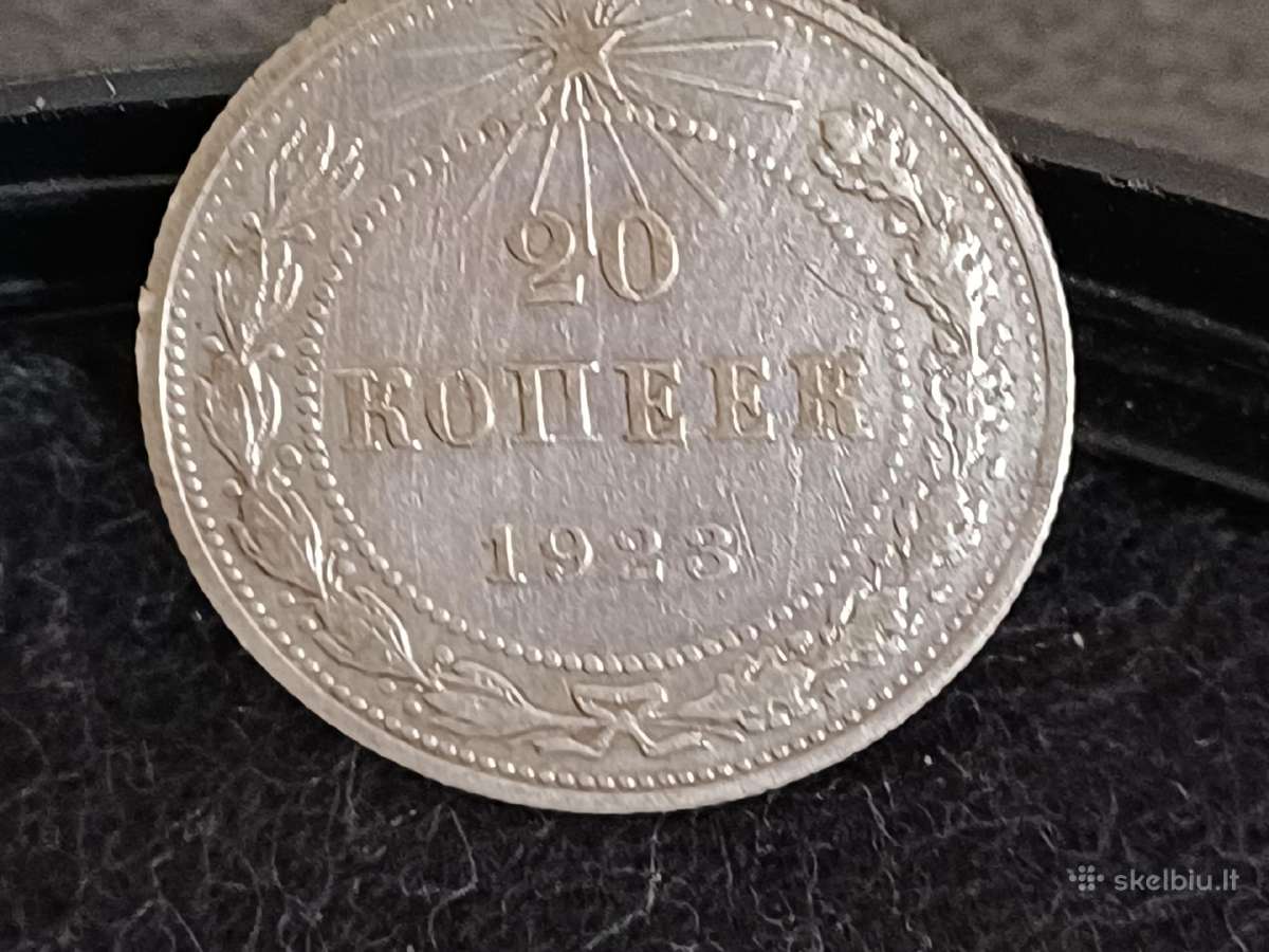 20 Kapeikų1923 Sovietų Sąjunga sidabrinė moneta - nuotraukos Nr. 4
