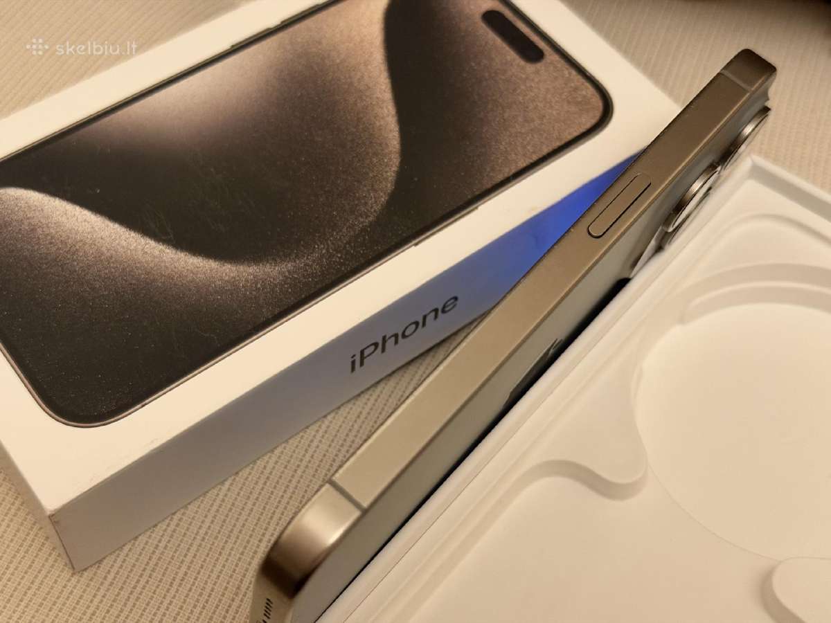 iPhone 15 pro 256gb titanium puikiai veikiantis - nuotraukos Nr. 3
