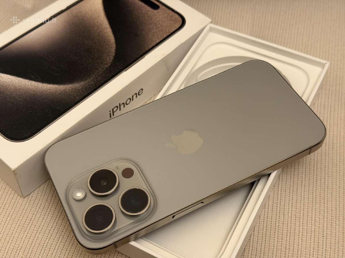 iPhone 15 pro 256gb titanium puikiai veikiantis - nuotraukos Nr. 4