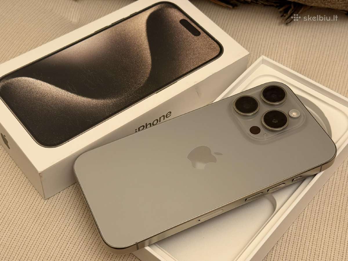 iPhone 15 pro 256gb titanium puikiai veikiantis - nuotraukos Nr. 5