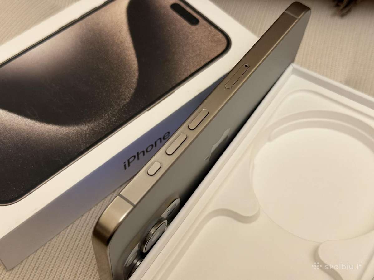 iPhone 15 pro 256gb titanium puikiai veikiantis - nuotraukos Nr. 6