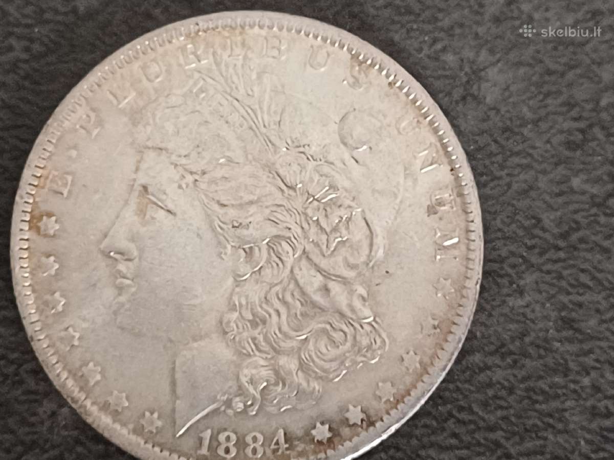 Sidabrine moneta 1884 metu O Morgan Dollar - nuotraukos Nr. 2