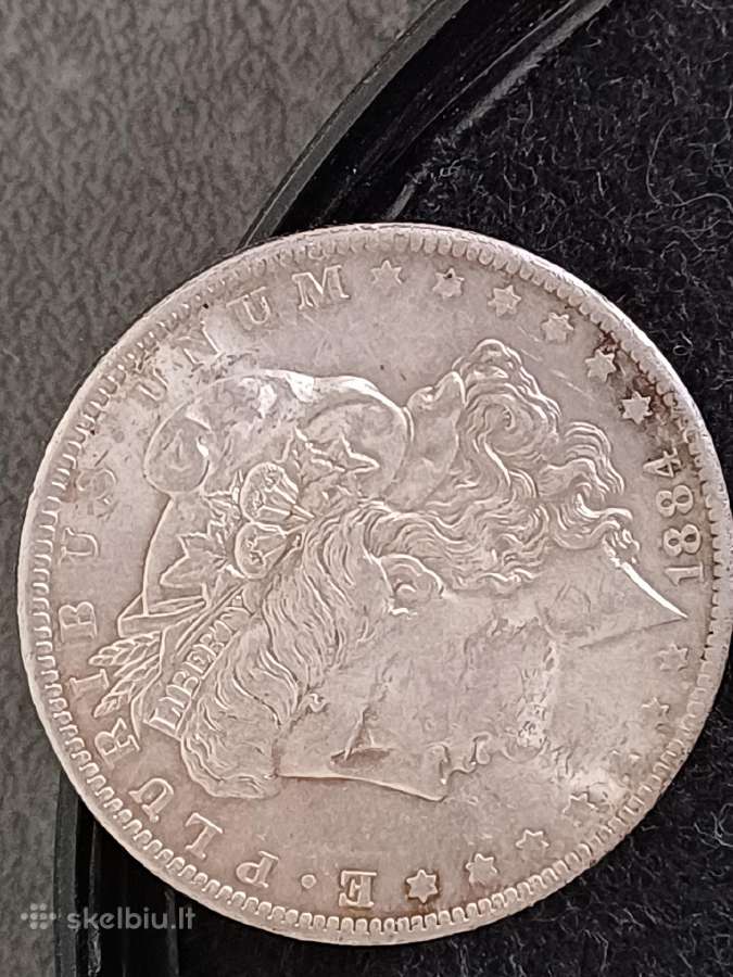 Sidabrine moneta 1884 metu O Morgan Dollar - nuotraukos Nr. 3