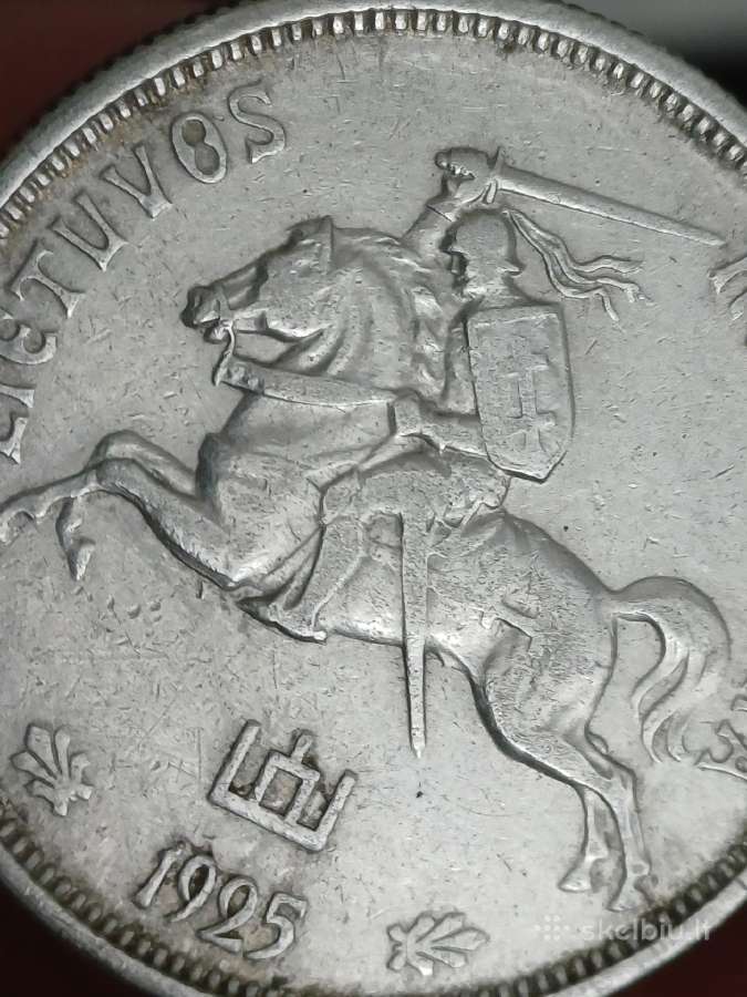 1925 (Žydintys Linai) 5 litų sidabrinė moneta - nuotraukos Nr. 3