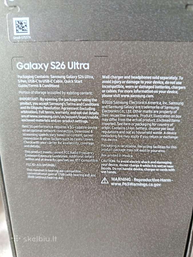 Parduodu naują Samsung Galaxy S26 Ultra - nuotraukos Nr. 4