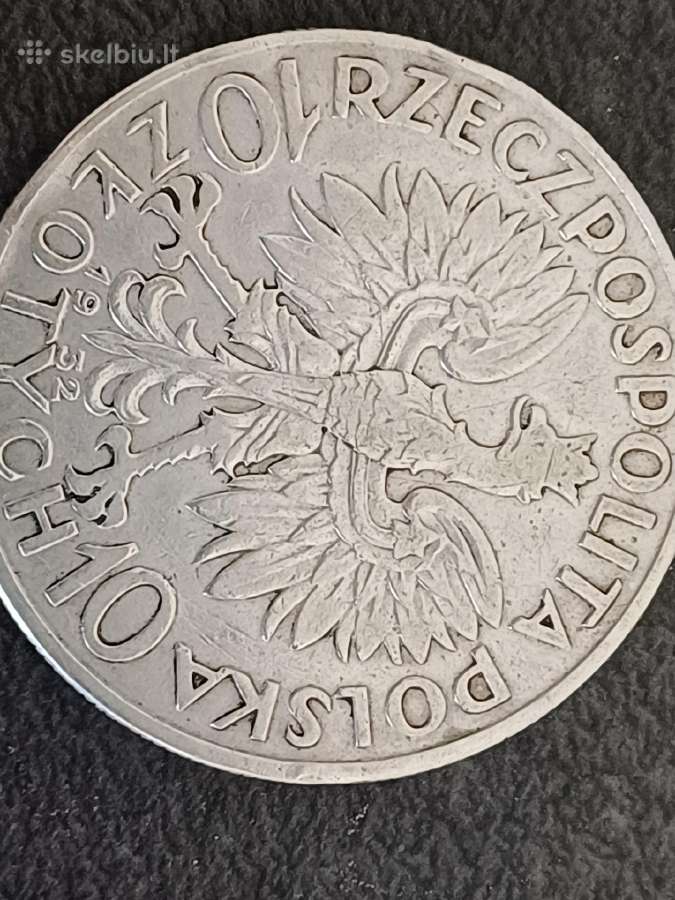 Sidabrinė moneta Jadwiga - nuotraukos Nr. 2