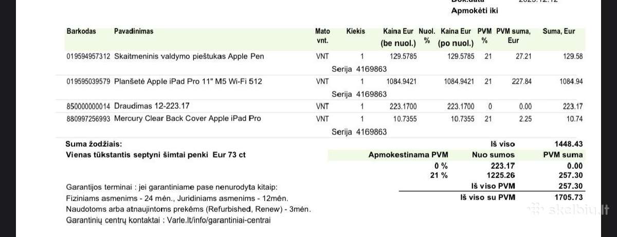 iPad Pro 11" M5 512gb WiFi - nuotraukos Nr. 9