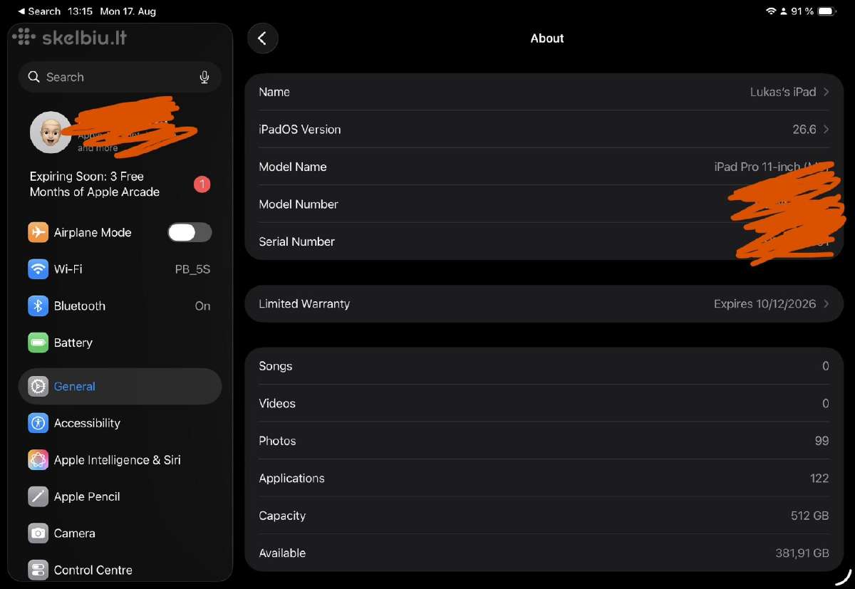 iPad Pro 11" M5 512gb WiFi - nuotraukos Nr. 10