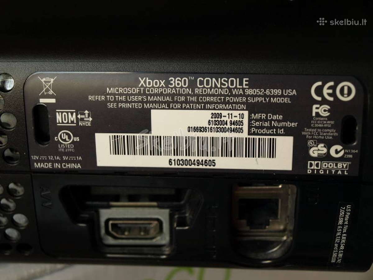 Su garantija xbox 360 elite 500gb jasper rgh - nuotraukos Nr. 3