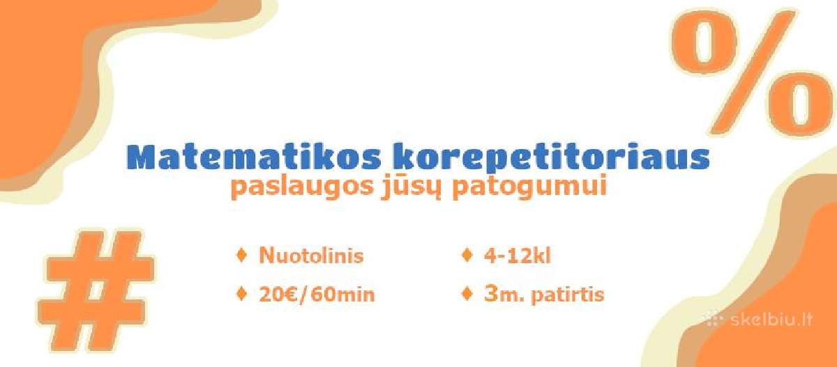 Matematikos korepetitorius 4-12kl - nuotraukos Nr. 2