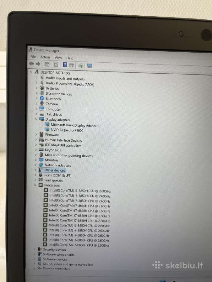Hp Zbook 15 G5 i7-8850h 32gb RAM 512gb SSD - nuotraukos Nr. 7