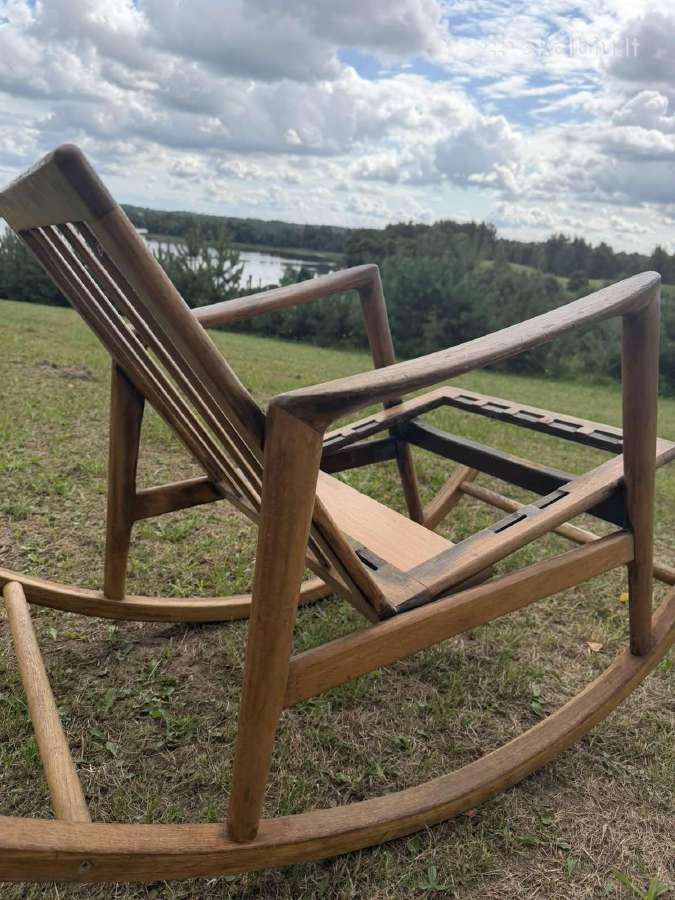 Vintažinio, supamojo krėslo rėmas. - nuotraukos Nr. 4