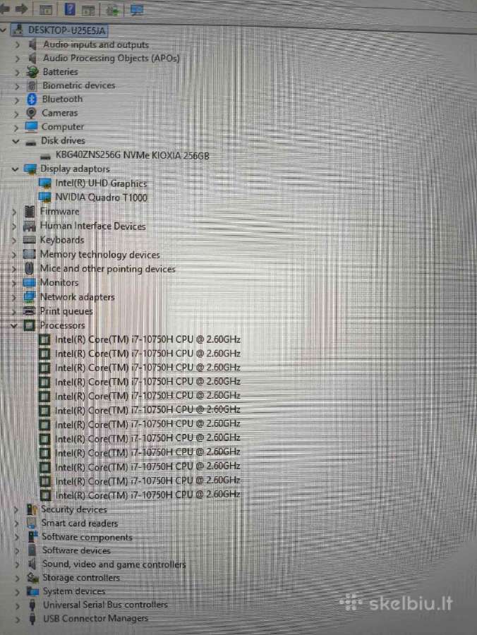 Thinkpad P15 i7-10850h 16gb 512gb T1000 4gb 0% - nuotraukos Nr. 5
