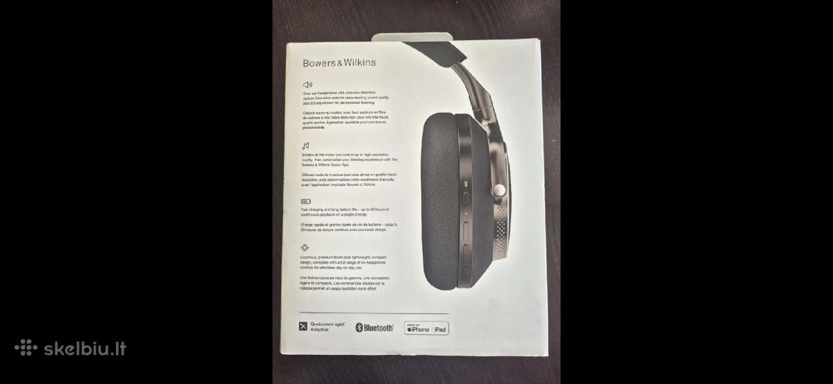Bowers and wilkins px8 belaidės ausinės juodos - nuotraukos Nr. 2