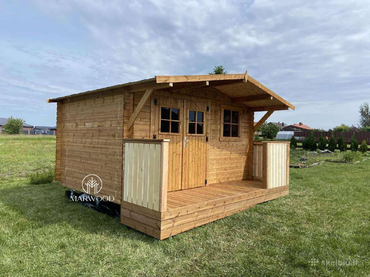 3x4 sodo namelis iš 28mm sienojų tik 999 Eur! - nuotraukos Nr. 10
