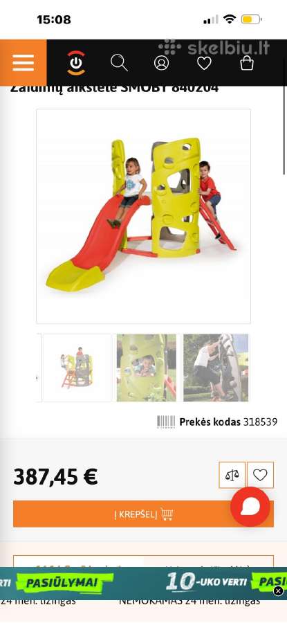 Vaikiska laipyne, ciuozykla Smoby - nuotraukos Nr. 3