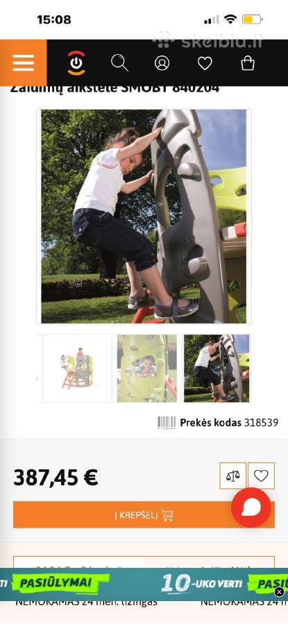 Vaikiska laipyne, ciuozykla Smoby - nuotraukos Nr. 4