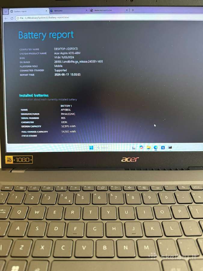 Acer Aspire 5 15 A515-48m-r59k - nuotraukos Nr. 9