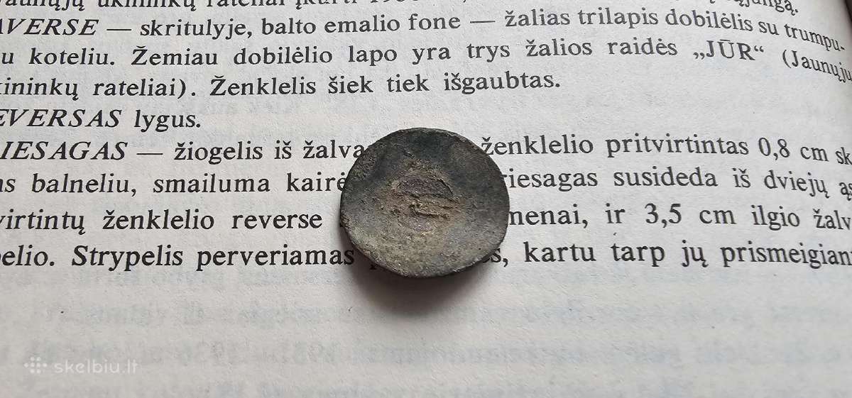 Lietuvos tarpukario zenkliukas Jur 1930 - nuotraukos Nr. 3