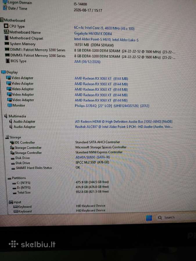 14400/rx9060xt/ 16gb RAM - nuotraukos Nr. 6